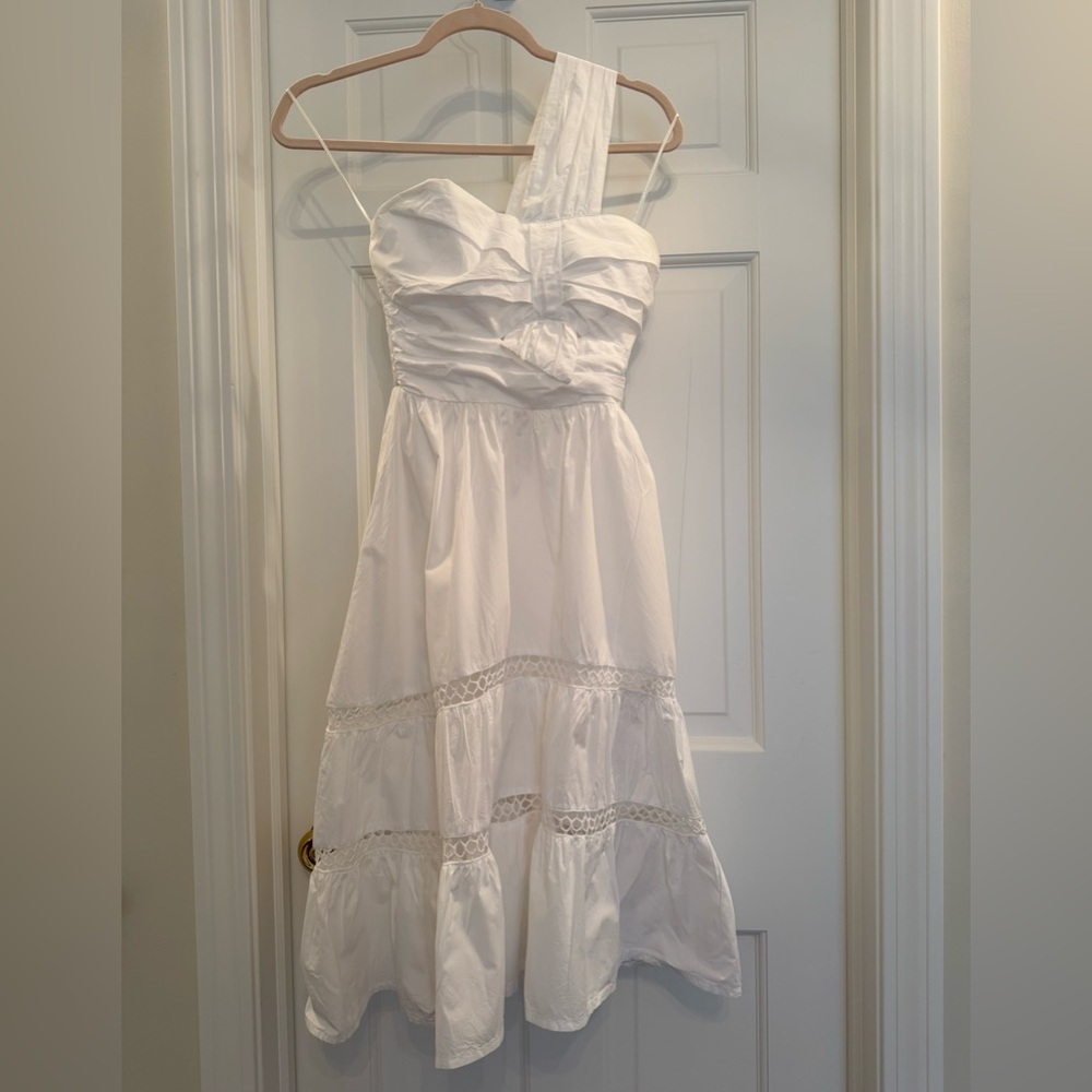 White midi dress